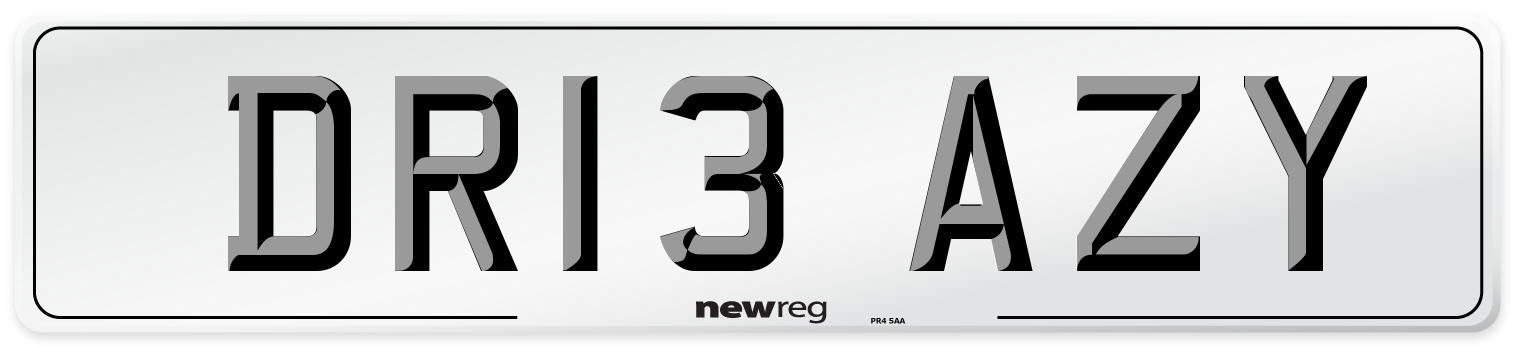 DR13 AZY Number Plate from New Reg